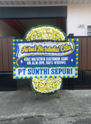 Papan Bunga Duka di Siokona
